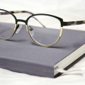 glasses on a journal